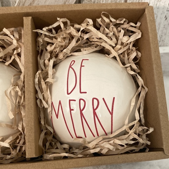 Rae Dunn Eat Drink Be Merry Christmas Ornaments - Picture 4 of 8